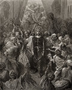 Rey Luis IX (1214-70) prisionero en Egipto, ilustración de 
